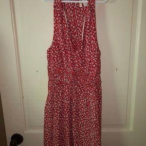 Red Floral Tank Dress